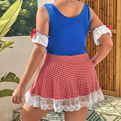 Plus Size Maid Costume Role Playing Sexy Sexy Jumpsuit Suit