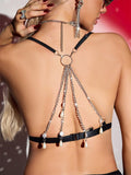 Pearl Chain Backless Gauzy See-through Beauty Back Underwear