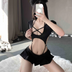 Black suit + skirt
