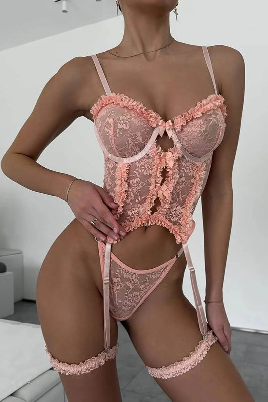 Peach Lingerie Set