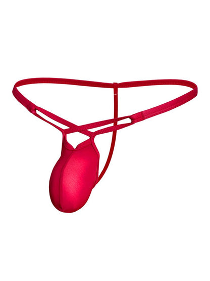 Men's Glossy Thong Pouch Low Rise Sexy Underwear
