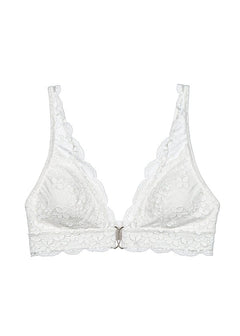 Seductive Underwired Unlined White Demi Lace Bra