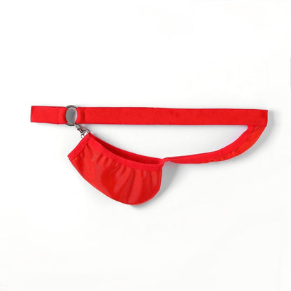 Men's Thong Pouch Low Rise Sexy Underwear with Metal Rings