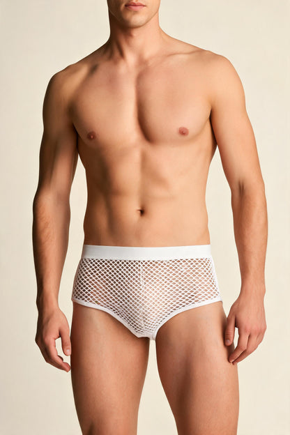 Men's Fishnet See-Through Boxer Briefs