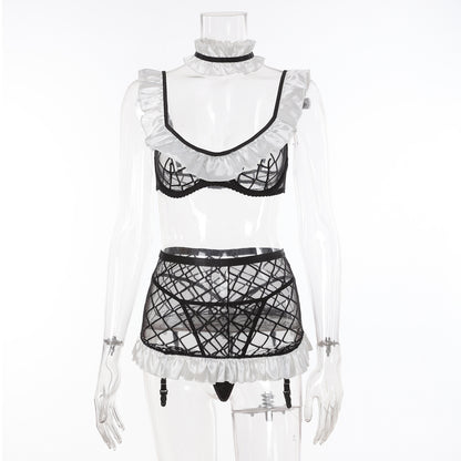Sexy Nightclub Babe Role-playing Light See-Through Mesh Temptation Lingerie