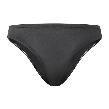 Men's PVC Patent Leather Zipper Thong Shiny Briefs