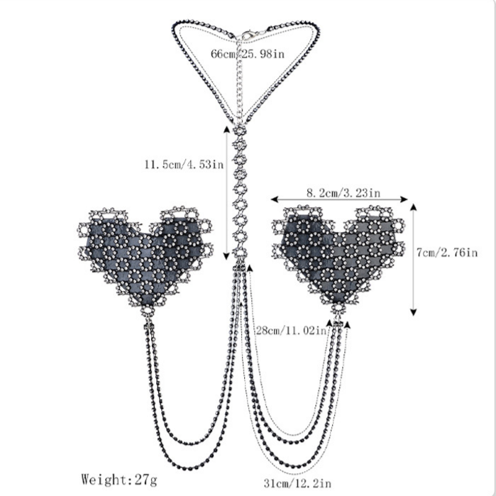 Sparkling Pasties with Body Chain