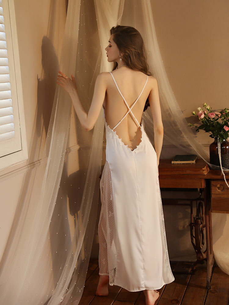 Summer Long Lace Sexy Nightgown Dress