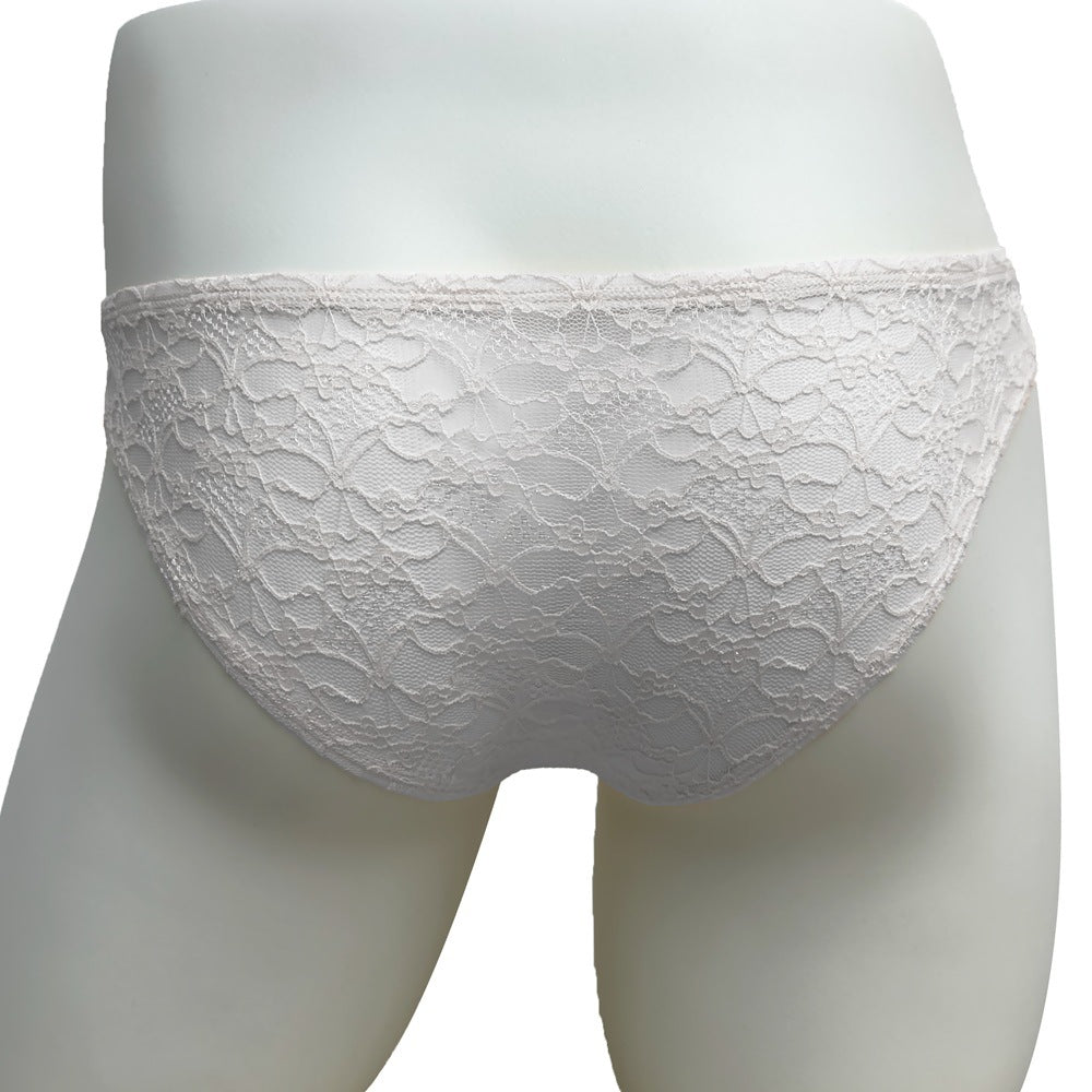Men's Lace Underwear Mid Low Rise Full Coverage Sexy Comfortable Briefs