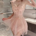 Sheer Vest Lace Dress