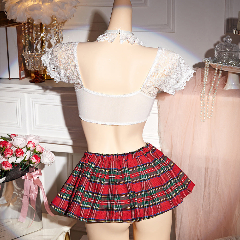 Sexy School Girl Roleplay Costumes Lingerie Set