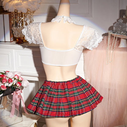 Sexy School Girl Roleplay Costumes Lingerie Set