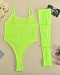 Mesh Sheer Bodysuits with Stockings