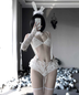 White + sleeves + stockings