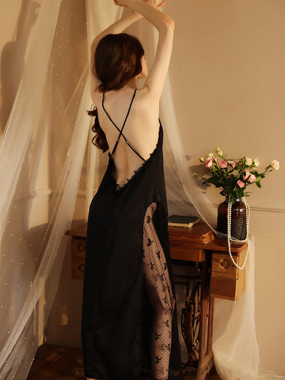 Summer Long Lace Sexy Nightgown Dress