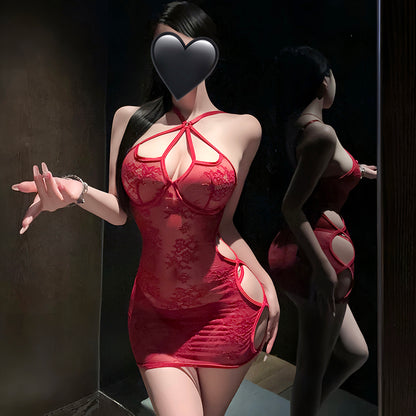Midnight Siren Lace Teddy Dress