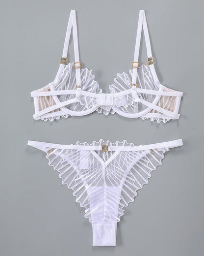Thin Embroidered Bra and Panty 2 Sets