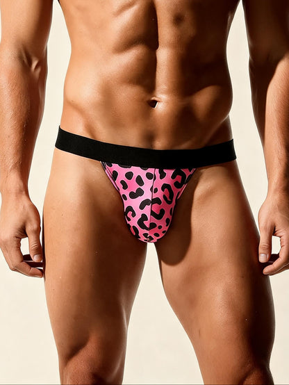 Men Printed Sexy Pouch Underwear Thong Lingerie