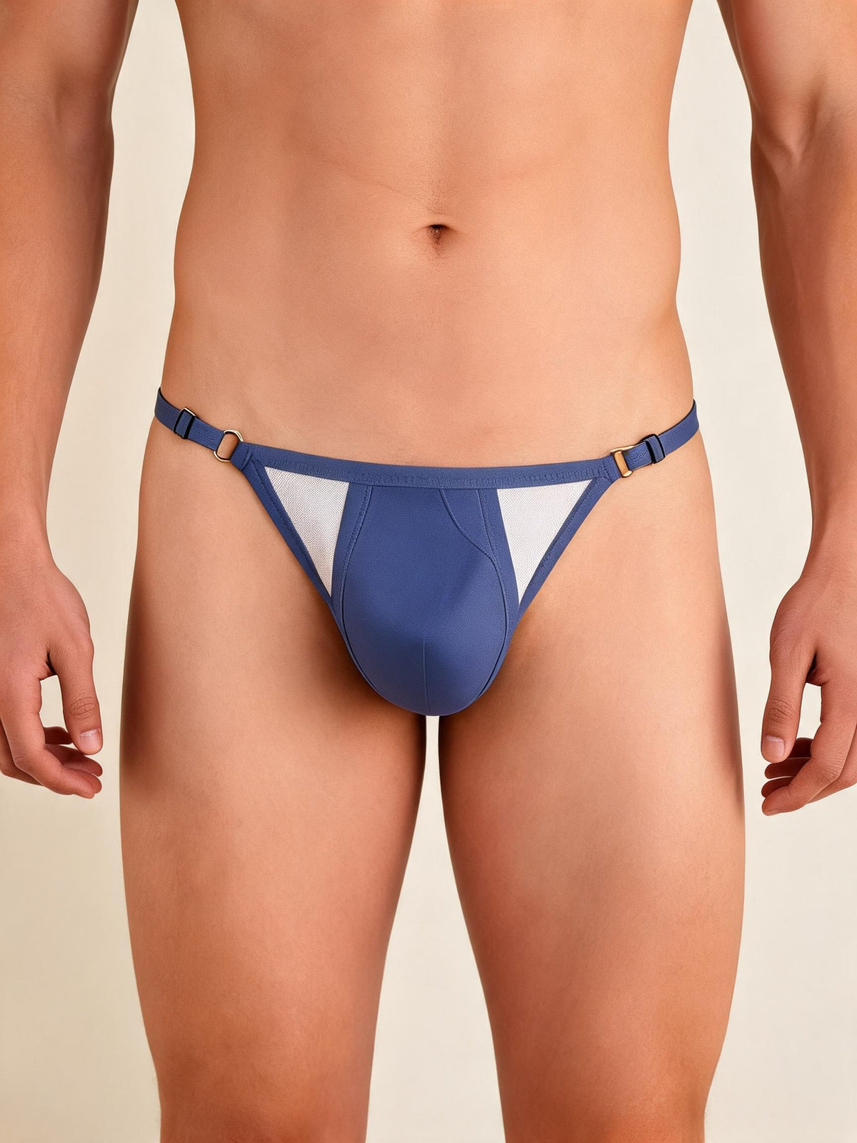 Men's Ice Silk Thong Underwear Breathable Cooling High-Stretch T-Back G-String