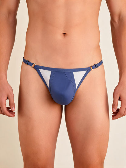 Men's Ice Silk Thong Underwear Breathable Cooling High-Stretch T-Back G-String