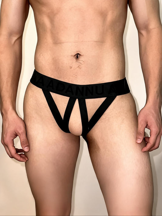 Strappy Jockstrap Waistband Cut Out Gym Thong Underwear
