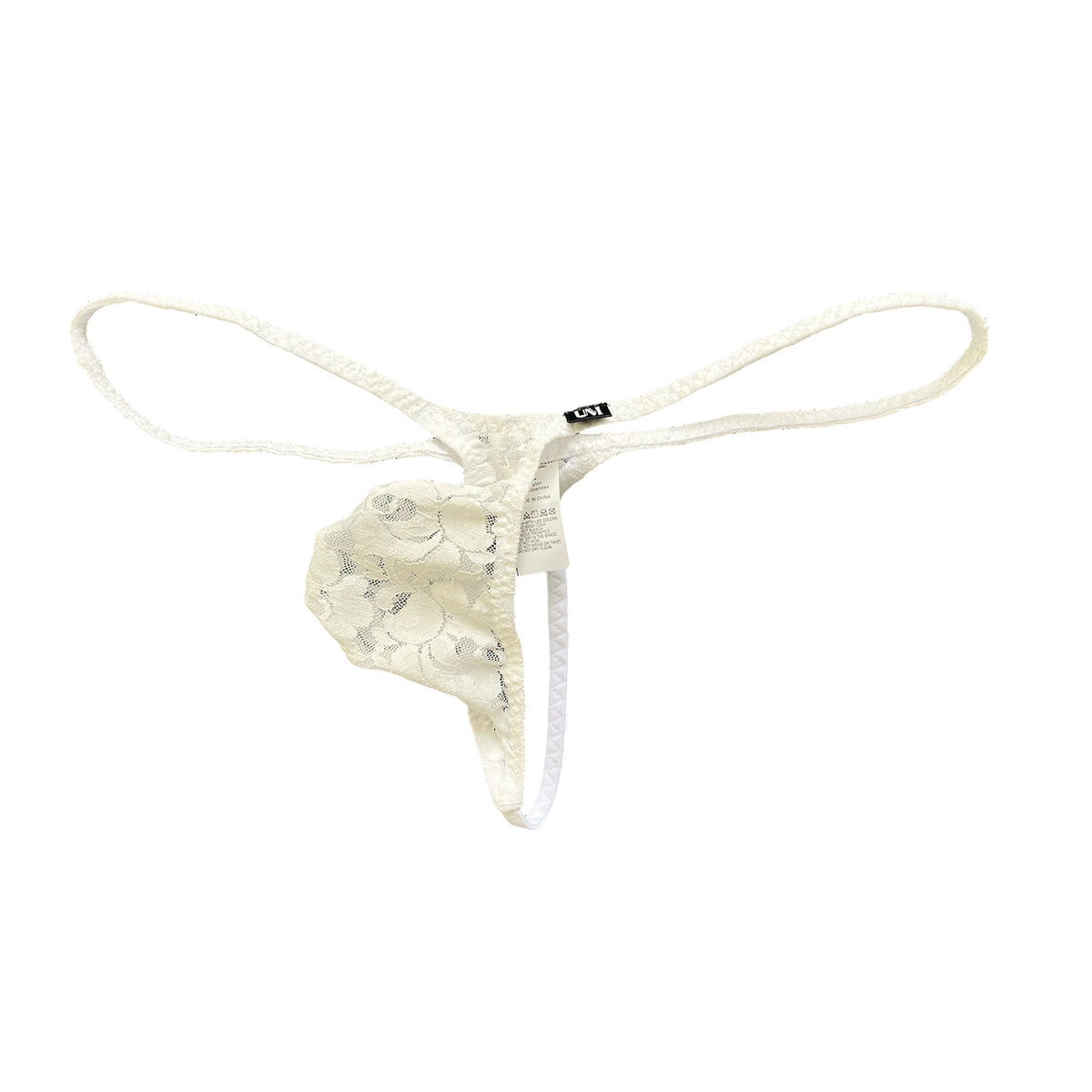 Men's Ice Silk Thong Pouch Low Rise Sheer Underwear