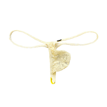 Men's Ice Silk Thong Pouch Low Rise Sheer Underwear