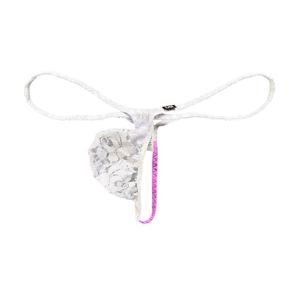 Men's Ice Silk Thong Pouch Low Rise Sheer Underwear