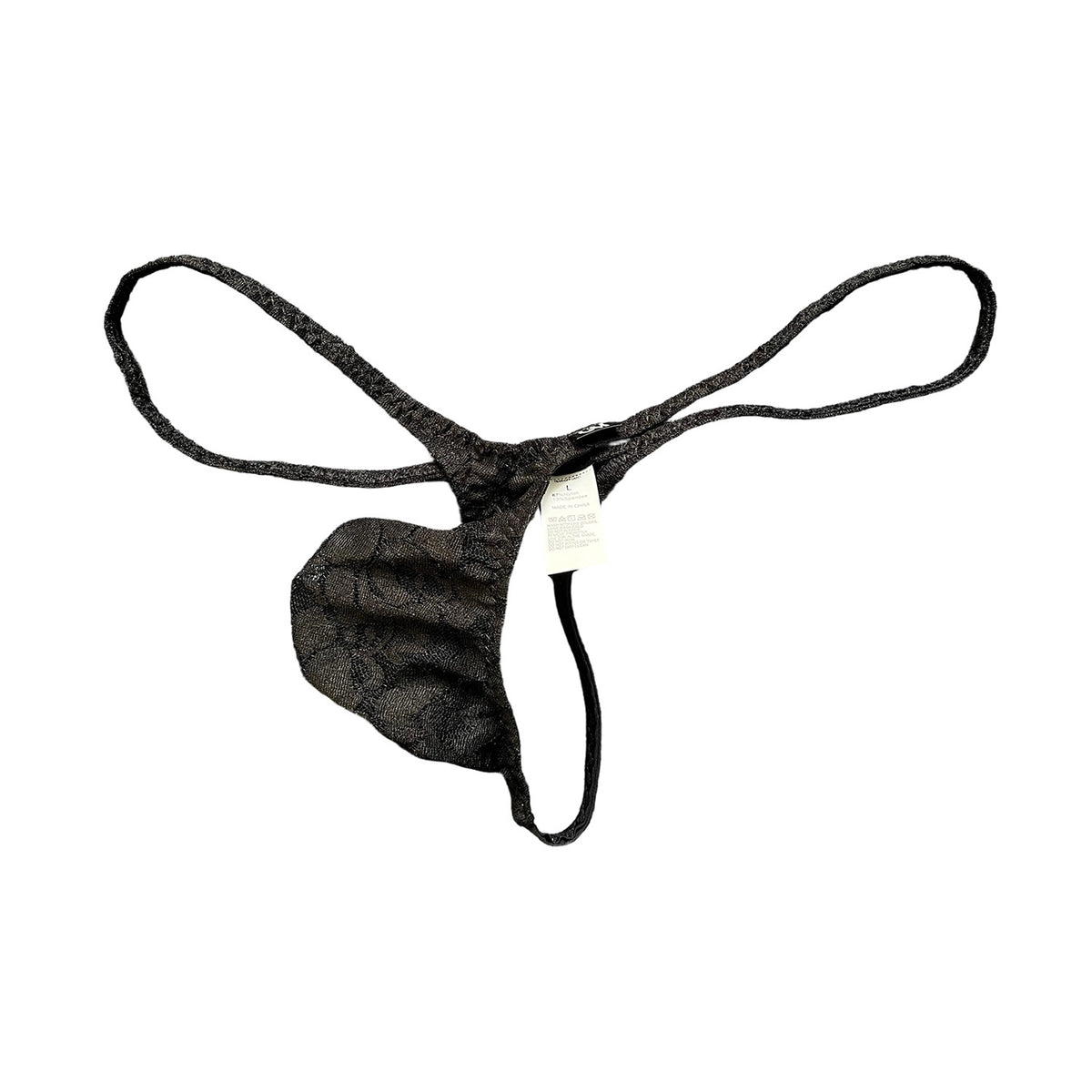 Men's Ice Silk Thong Pouch Low Rise Sheer Underwear