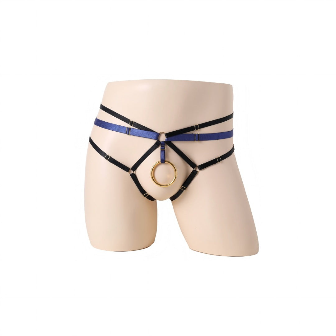 Men's Multi-strap Jockstrap Pouch Cutout Low Rise Sheer Underwear