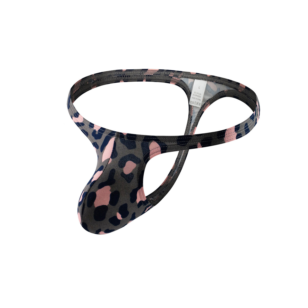 Men's Animal Print Thong Pouch Low Rise Sexy Underwear