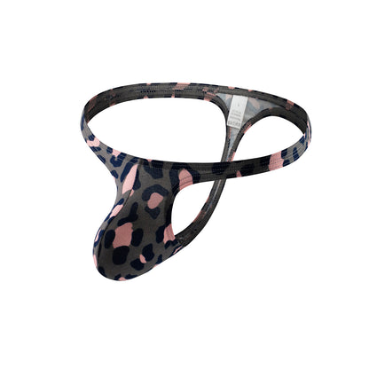 Men's Animal Print Thong Pouch Low Rise Sexy Underwear