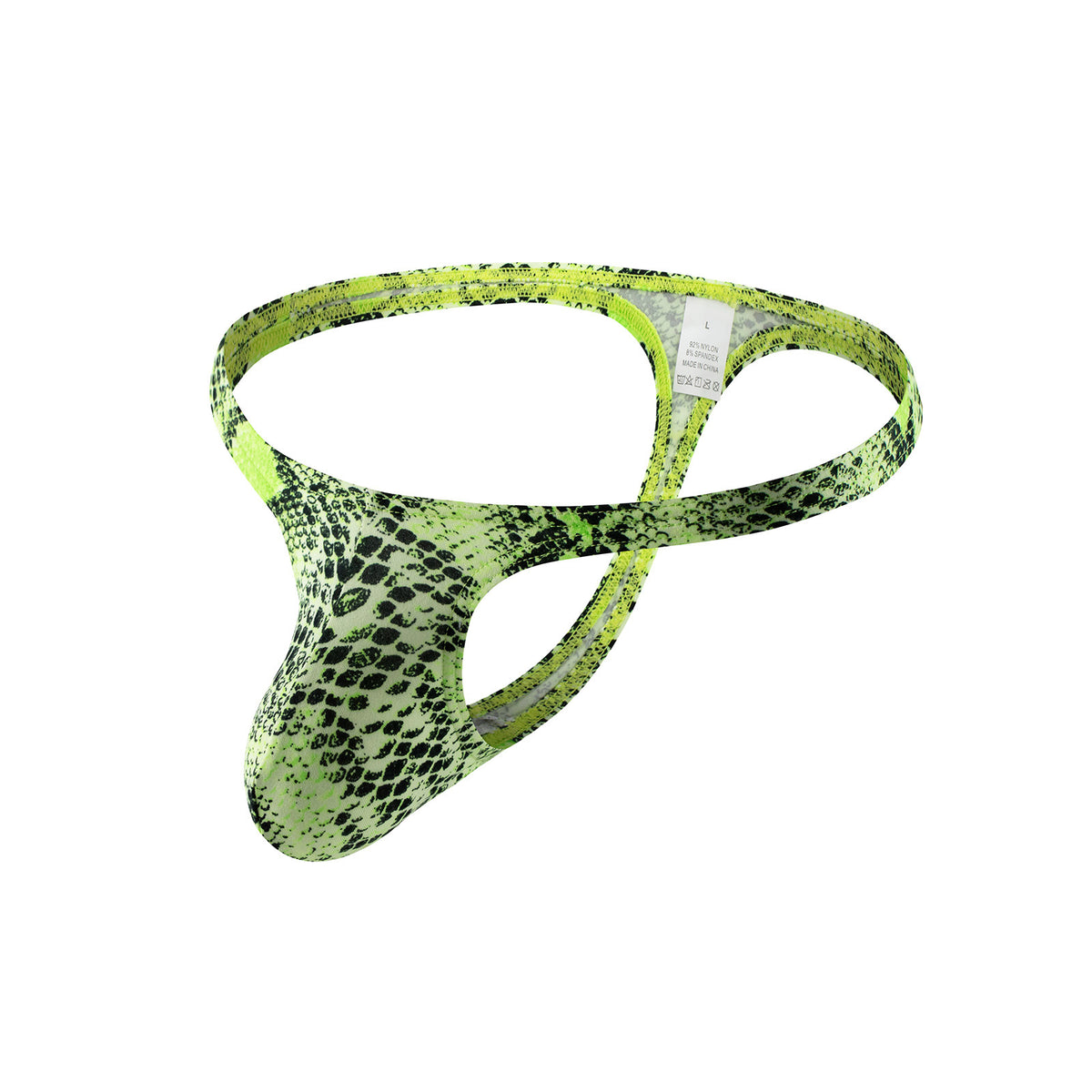 Men's Animal Print Thong Pouch Low Rise Sexy Underwear