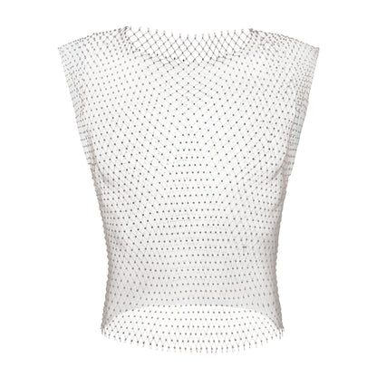 Men's Rhinestone Fishnet Mesh Bodysuit