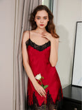 100% Mulberry Silk Hollow Out Camisole Nightgown