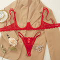 See-through Lace Sexy Bra Set