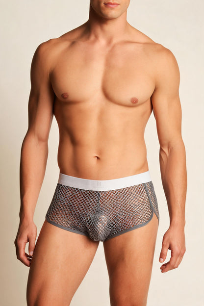 Men's Fishnet See-Through Boxer Briefs