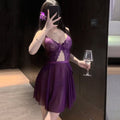 【$9.9】Mesh Sexy Bowknot Underwear Nightdress