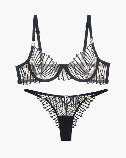 Thin Embroidered Bra and Panty 2 Sets