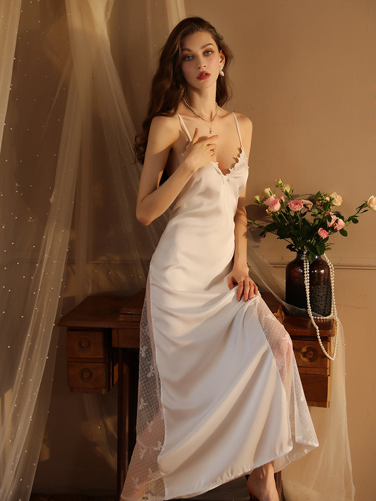Summer Long Lace Sexy Nightgown Dress