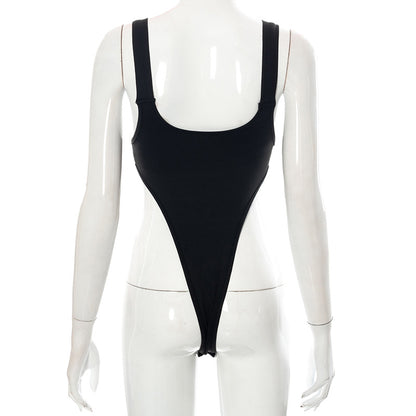 "Baby" Printed One-piece Strap Buckle Sexy Lingerie
