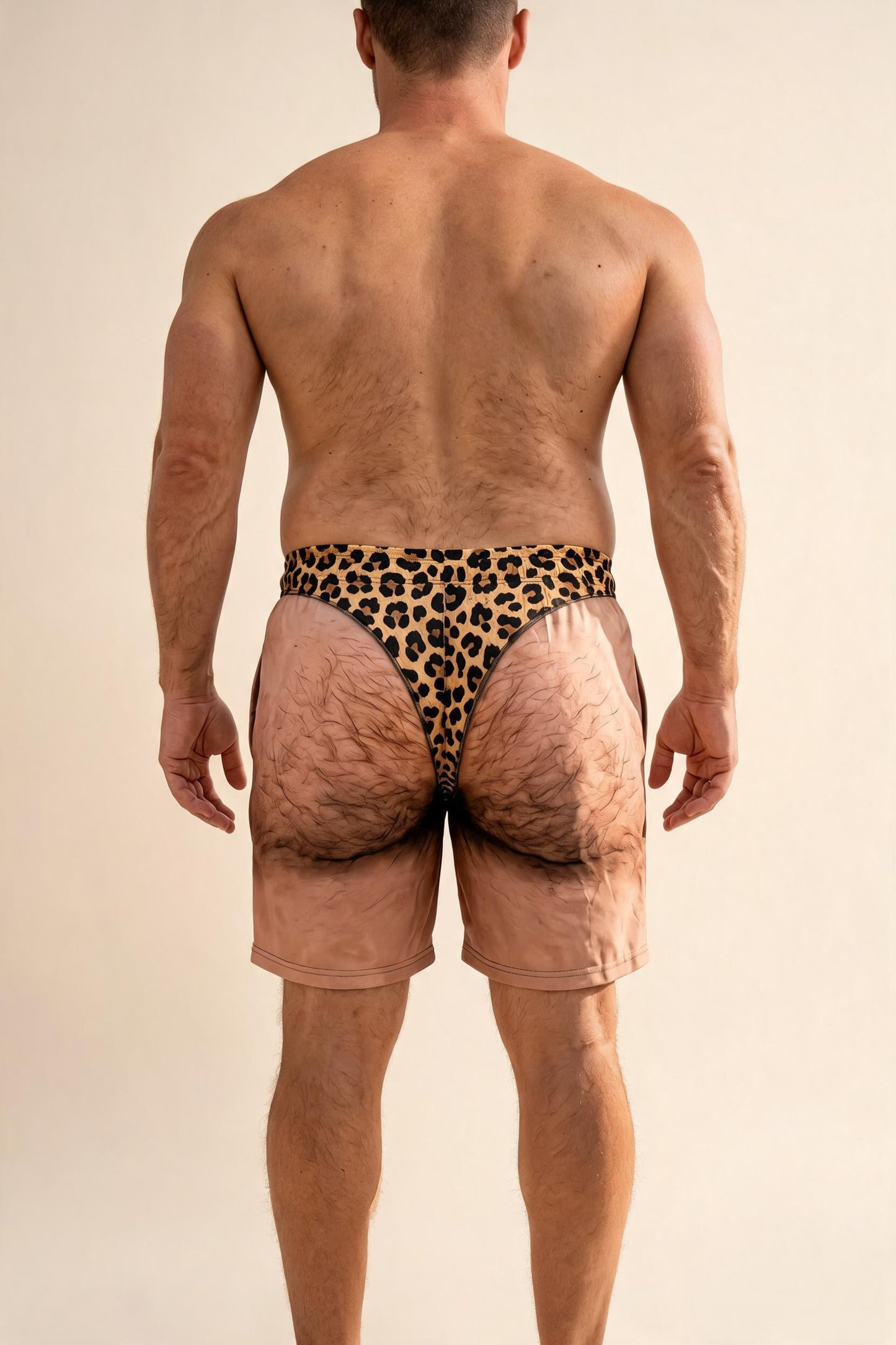 Men's Breathable Beach Shorts 3D Fun Print Quick Dry Swim Trunks