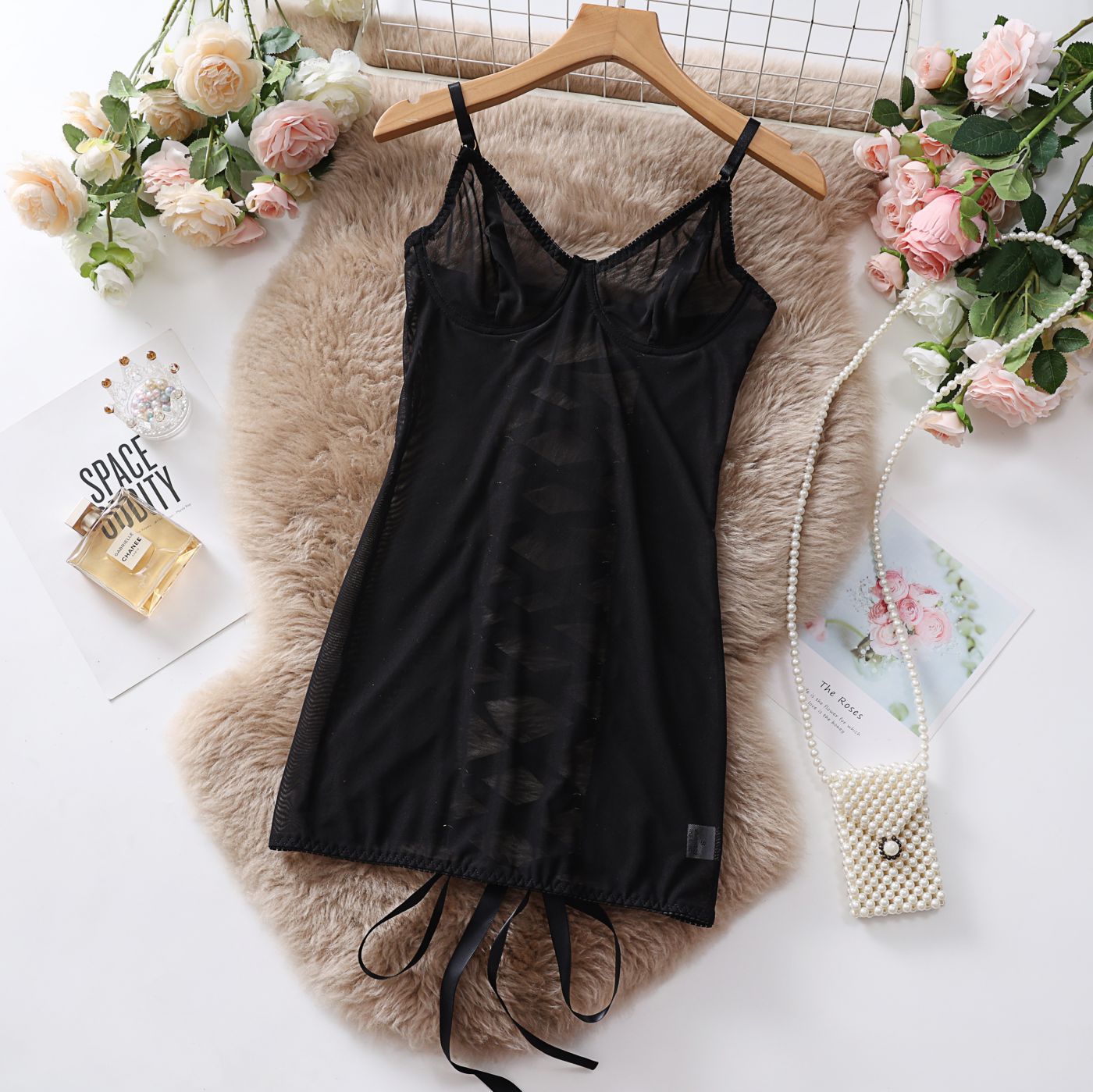 Mesh Sexy Suspenders Transparent Lace Sexy Lingerie Temptation Jumpsuit